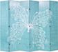 vidaXL Kamerscherm inklapbaar vlinder 228x170 cm blauw