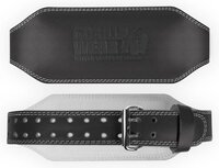 Gorilla Wear 6 Inch Leather Lifting Belt - Black - L/XL