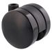 WAGNER Design 01302301 Meubelrol/zwenkwiel/dubbele rol/dubbele rol LAQUE - hard - diameter Ø 50 mm, zwart glanzend, draagkracht 50 kg - Made in Germany