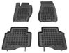 REZAW PLAST 203103 Ensemble de tapis de sol avant et arrière, noir, Caoutchouc