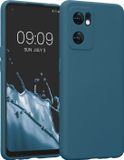 kwmobile telefoonhoesje geschikt voor Oppo Find X5 Lite - TPU Back Cover in Mat Petrol