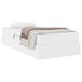 vidaXL Bed met opbergruimte en matras, 2 stuks, wit, leer