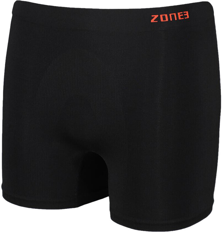 Zone3 Seamless Support Boxers Heren, black/orange S 2020 Base Layer korte onderbroeken