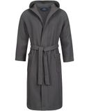 Morgenstern Andrea badjas wafelstof met capuchon 120cm Antraciet XL