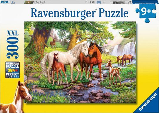Ravensburger Wilde Paarden Bij De Rivier - 300 stukjes Puzzel - Vanaf 9 jaar