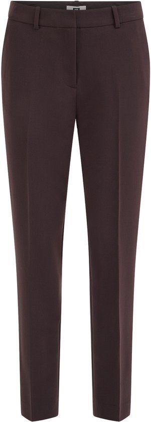 WE Fashion Dames slim fit pantalon - Dark brown - Maat 36