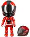 Figurine de motard jouet transformable - Casque de moto transformable - Modèle de moto - Alliage - Noir