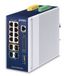 PLANET IP30 DIN-rail Industrial L3 Managed Gigabit Ethernet (10/100/1000) Power over Ethernet (PoE) Blauw, Grijs