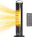 Aironex AIRH2000 Chauffage électrique 2000 Watt - Ventilateur de chauffage céramique noir - Chauffage électrique - Chauffage avec télécommande et fonction minuterie