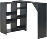 Maison Exclusive Table de bar avec étagère réglable, noir, 138 x 39 x 110 cm