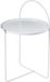 Excellent Houseware Table d'appoint Deco Métal Blanc Rond H65 x D40 cm Métal