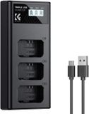 K&F Concept Drievoudige acculader Sony NP-FW50
