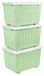Icecat Lot de 3 boîtes de rangement sur roulettes, capacité de 35 litres