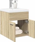 Maison Exclusive - Ensemble de meubles de salle de bain 2 pièces en bois composite chêne Sonoma