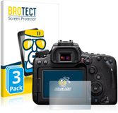 BROTECT Screenprotector 3 Stuks voor Canon EOS 90D Beschermglas transparant