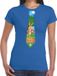 Bellatio Decorations Shoppartners Bv Blauw Paas t-shirt met paashaas stropdas - Pasen shirt voor dames - Pasen kleding XS