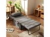 HOMCOM Fauteuil convertible en tissu gris 1 place