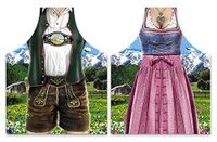 Close Up Kookschortenset dirndl & lederhose / 2 schorten voor hem en haar