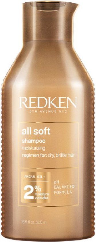Redken All Soft Shampoo - 500 ml - Hydrating Shampoo for Silky Soft Hair - Unisex