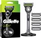 Gillette Labs Rasierständer + 5 Rasierklingen - Silber