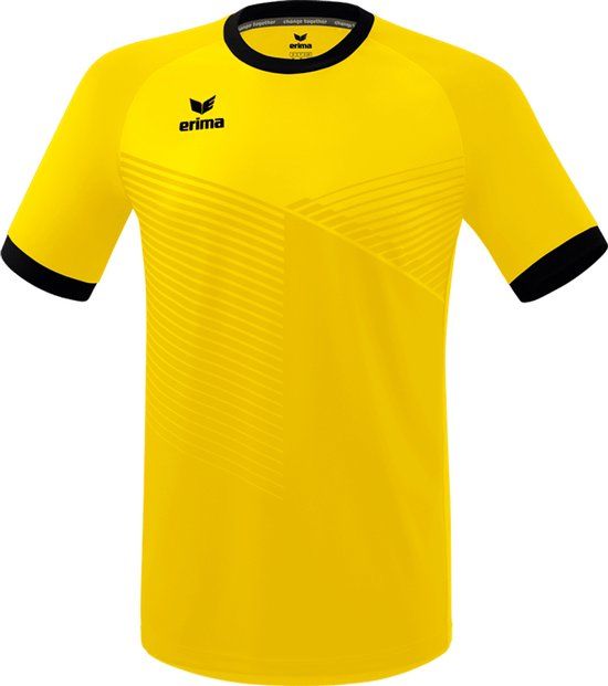 Erima Mantua Shirt Korte Mouw Heren - Geel / Zwart - XL