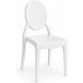 Arthur Blanc Chaise de salle à manger transparente