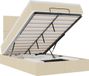 vidaXL Ottoman bed met matras 120x200cm stof crèmekleurig