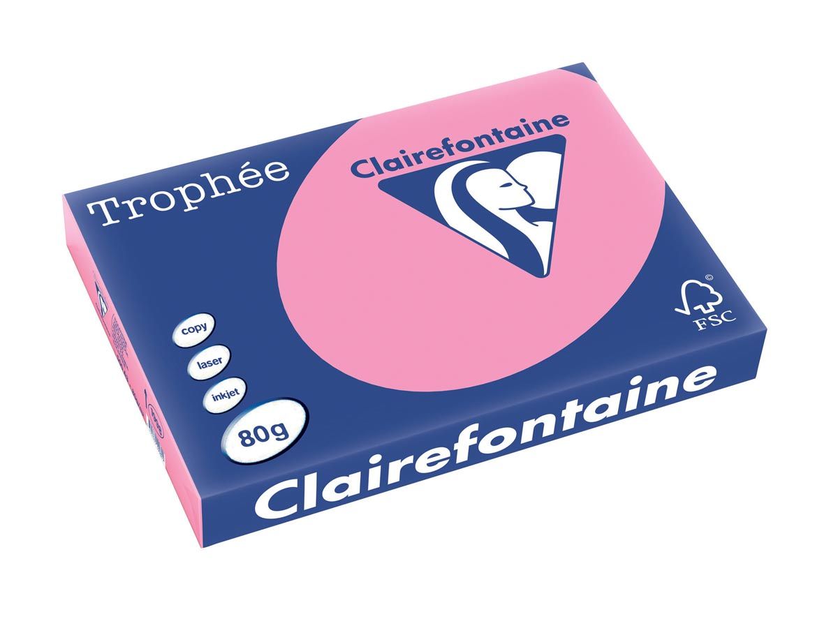 Clairefontaine Trophée Pastel A3 felroze 80 g 500 vel