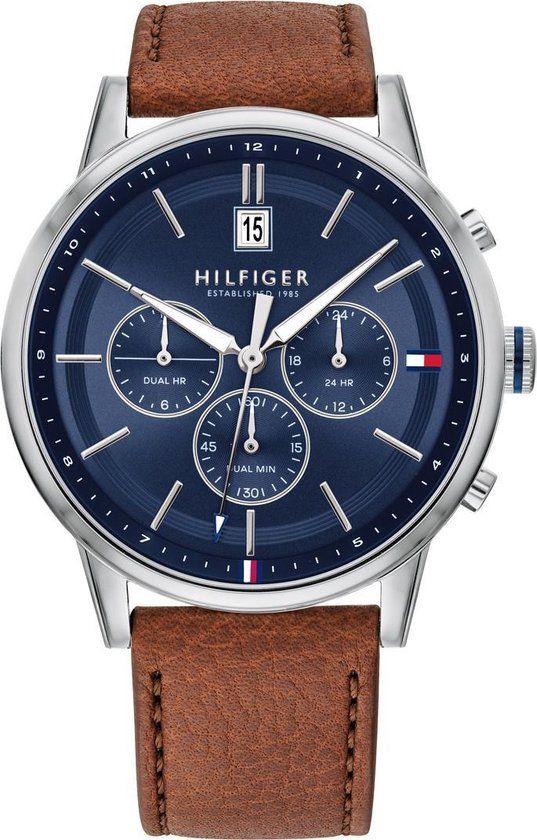 Tommy Hilfiger TH1791629 Horloge - Leer - Bruin - Ø 44 mm