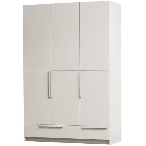 WOOOD Pure 3-deurs Kledingkast - Grenen - Dust - 215x142x60