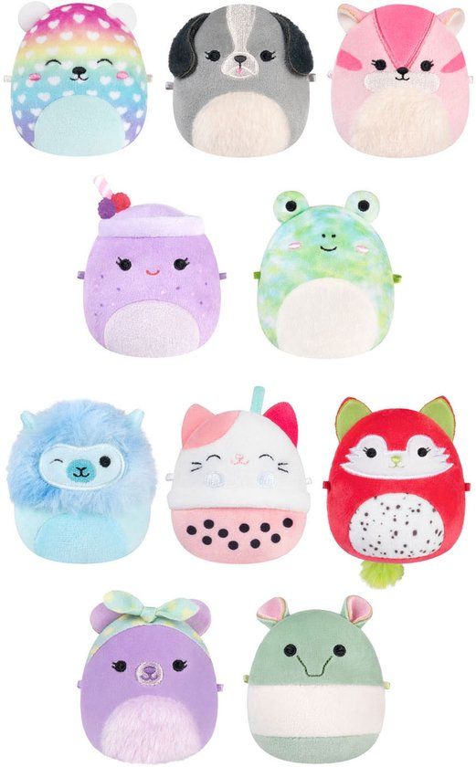 Micromallows Squishmallows Micromallows 5-Pack 6cm Pluche Knuffel Multi kleuren Kinderen