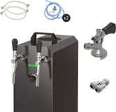 HAJUS AG Biertap STREAM 50/K - 2-lijns, 55 litre/h, Stainless steel, Black