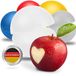 Boîte à pommes avec fermeture à clip – Boîte à pommes ronde pour l'école et le travail – Fabriquée en Allemagne et sans BPA – Boîte de conservation ou boîte à lunch parfaite – Blanc