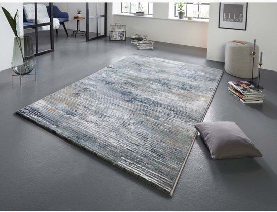 Elle Decor Design Vloerkleed Trappes 103577 120x170 cm Zilver & Blauw & Groen