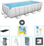 Bestway Rechthoekig Power Steel Zwembad - 488 x 244 x 122 cm - Grijs