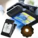 Merkloos / Sans marque Elodame B.V. Solar Cliplamp - Solar Tuinlamp - LED Sensorlamp - Buitenverlichting - Met Bewegingssensor En Lichtsensor - Wit Licht - IPX4 - Zwart