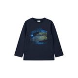 s.Oliver gestreepte longsleeve - donkerblauw