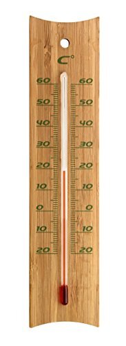 Express buitenthermometer bamboe 20 cm