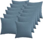 vidaXL - Kussensloop - 12 stuks - HEERLEN - Jeans Blauw - 40 x 40 cm - Katoensatijn