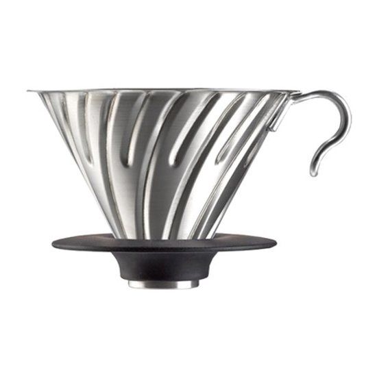 Hario V60-02 Steel Dripper with Silicone Base - VDM-02 HSV