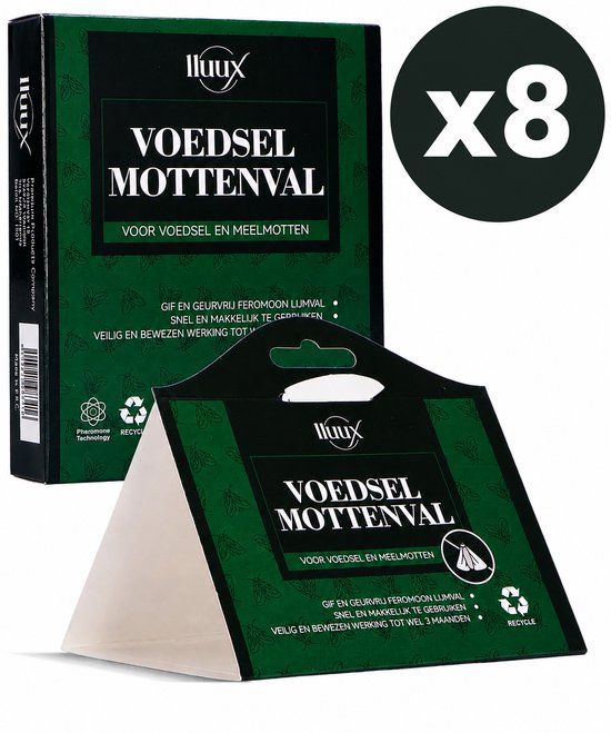 lluux - 8 Stuks - Mottenval - Voedselmottenval