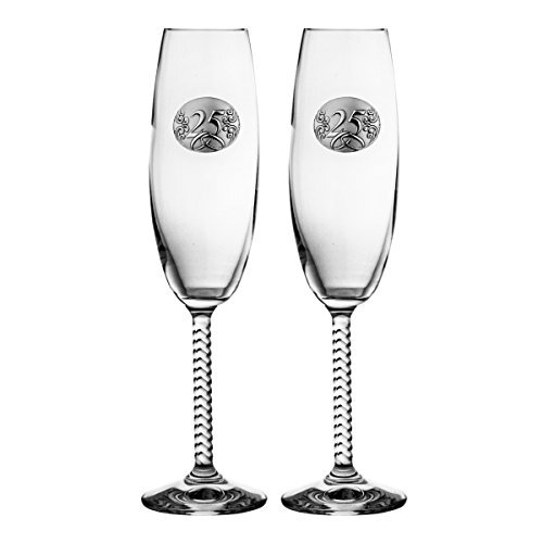 Crystaljulia Champagneglas, kristal, 220 ml, 4,5 x 4,5 x 24,5 cm, 2 eenheden