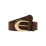 Mango Dark Brown Suede Belt