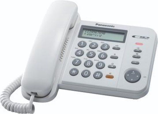 Panasonic KX-TS580EX1 Wit Telefoon met Nummerherkenning