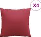 vidaXL - Bankkussens - 4 stuks - Wijnrood - 60x60 cm - Stof