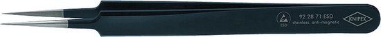 KNIPEX ESD Tweezers Needle Nose 110mm Black - 4003773054795
