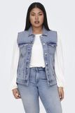 ONLY CARMAKOMA CARWESPA WEST DNM PIM619 Dames Spijkerjas - Maat 46 - Light Blue Denim