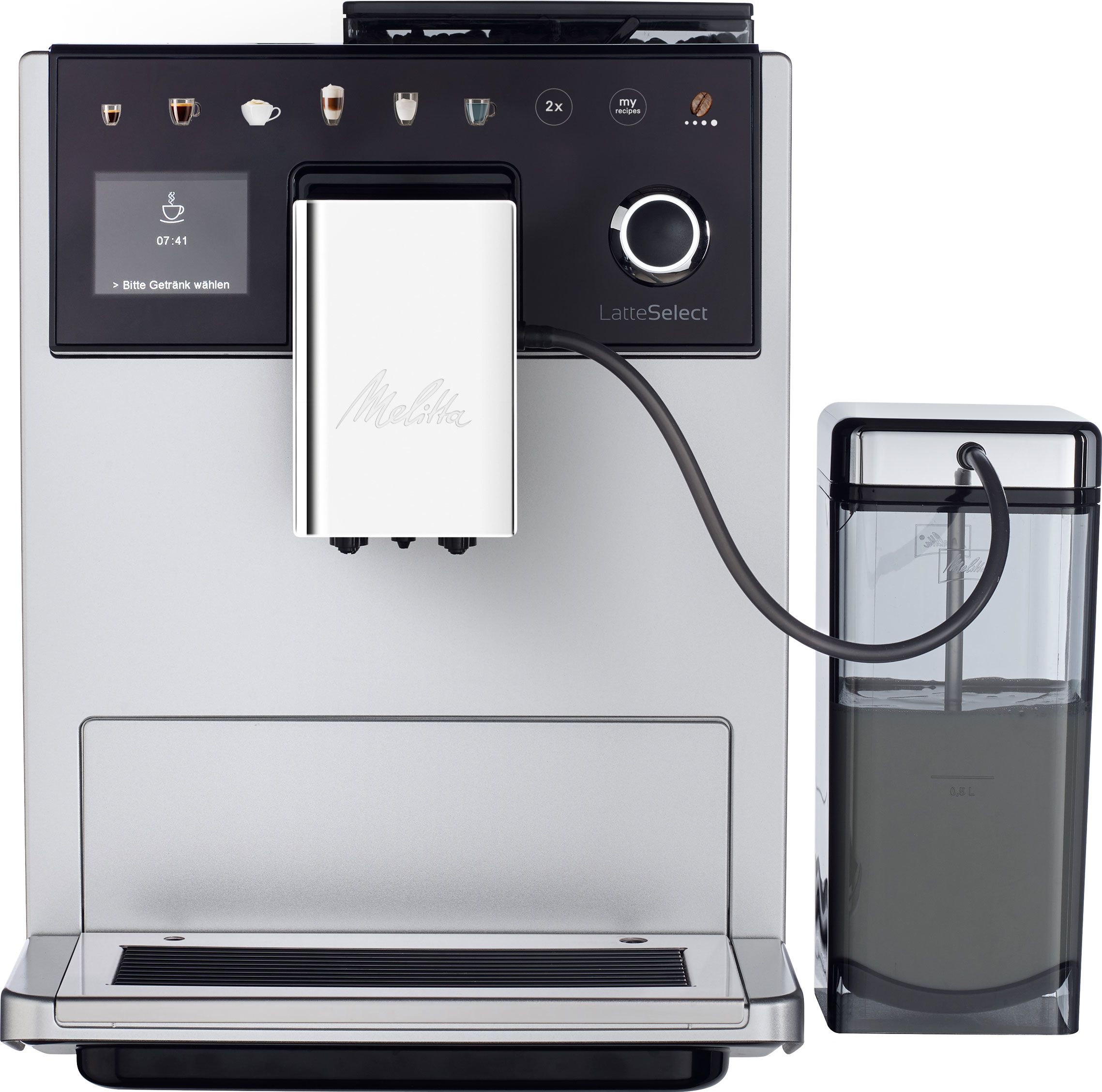 Melitta F63/0-201 Volautomatische Combi Koffiemachine - Zilver