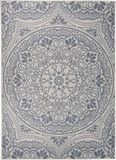 vidaXL Buitenkleed met patroon platgeweven 200x280 cm blauw