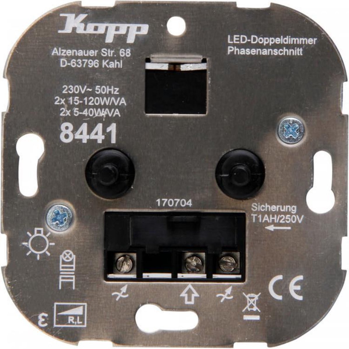 Kopp 844100188 dimmer, dubbele dimmer, socket